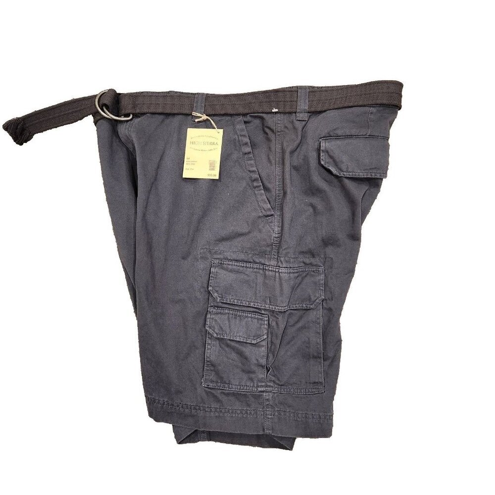 High Sierra Cargo Shorts Mens 44 Belted Pockets Hiking Workwear Outdoor NWT - Picture 3 of 3